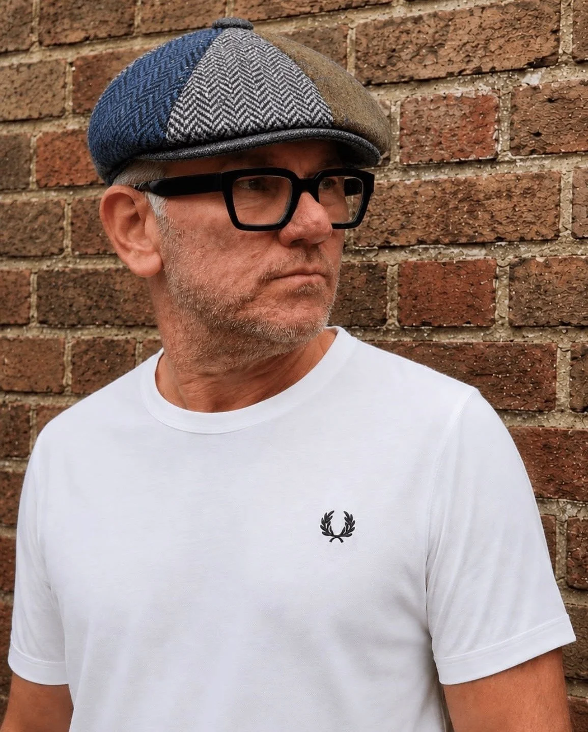 "HATEFUL 8" Eight-Panel Baker Boy Cap- NAVY