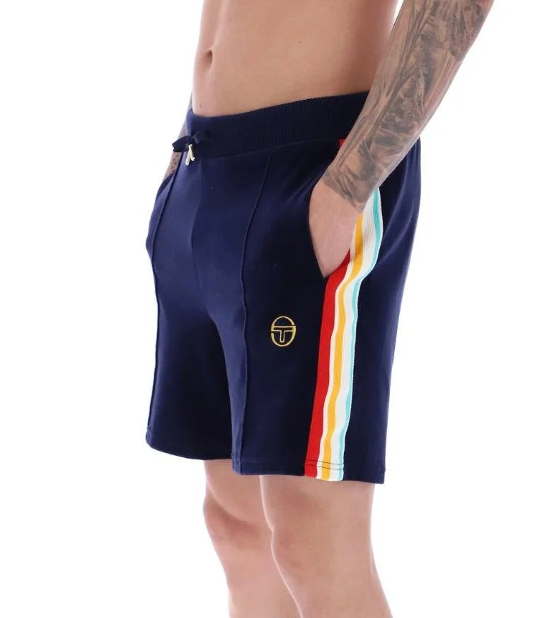 SIZE XL ONLY- SERGIO TACCHINI- Slice Velour Shorts- NAVY