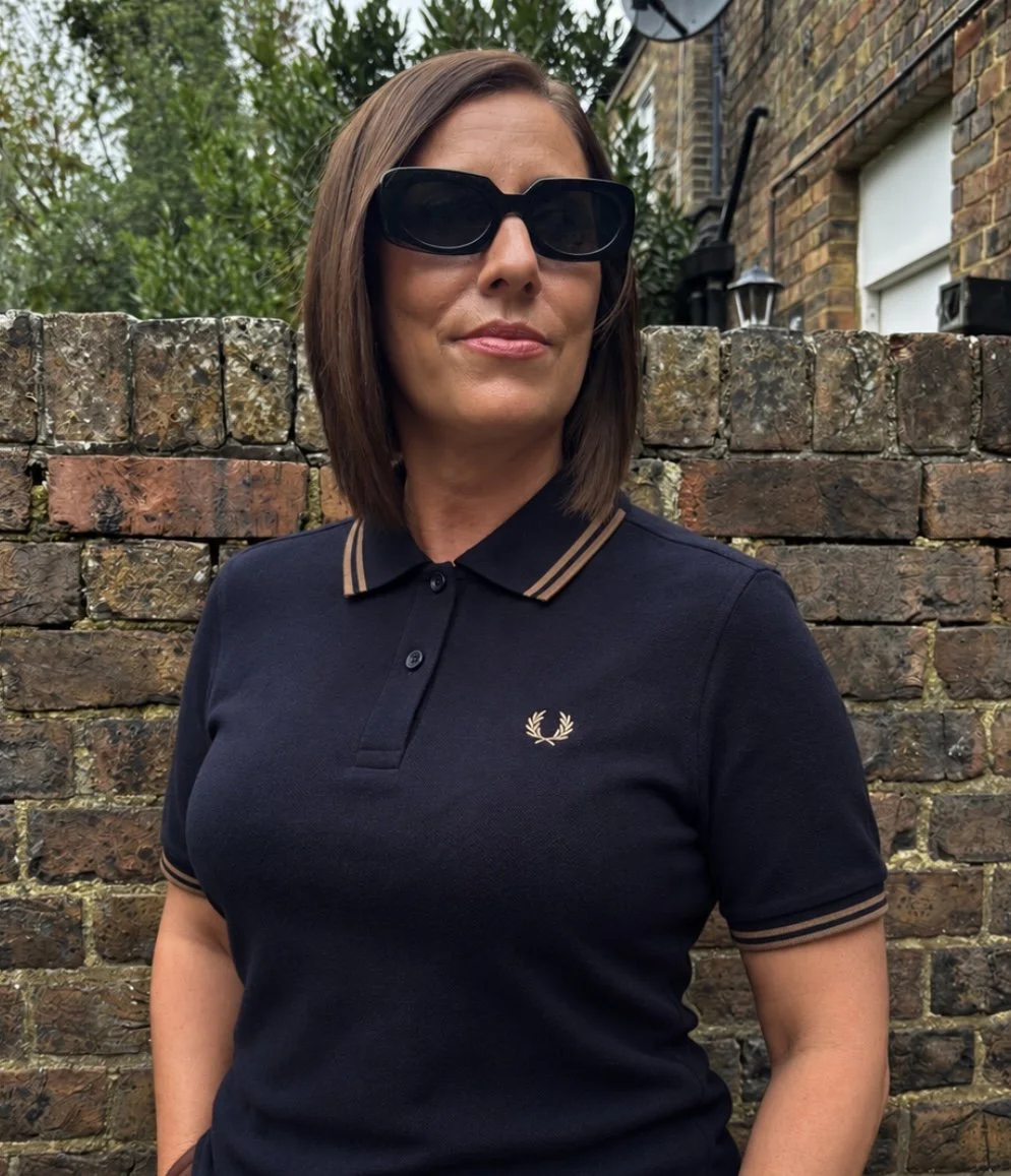 FRED PERRY Twin-Tipped Polo- NAVY/BRONZE