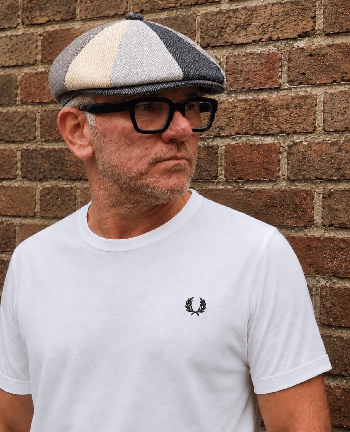 "HATEFUL 8" Eight-Panel Baker Boy Cap- STONE