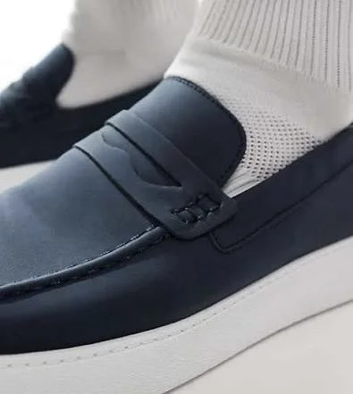 "ARCADIAN" Summer Penny-Loafers- NAVY