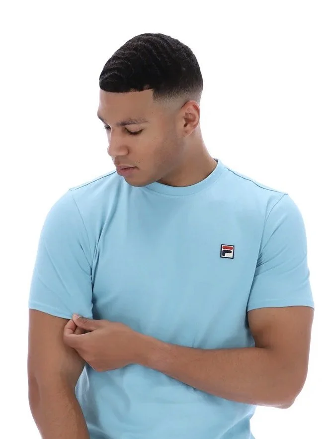 FILA VINTAGE "F-Box" Plain Crew Tee- MILKY BLUE