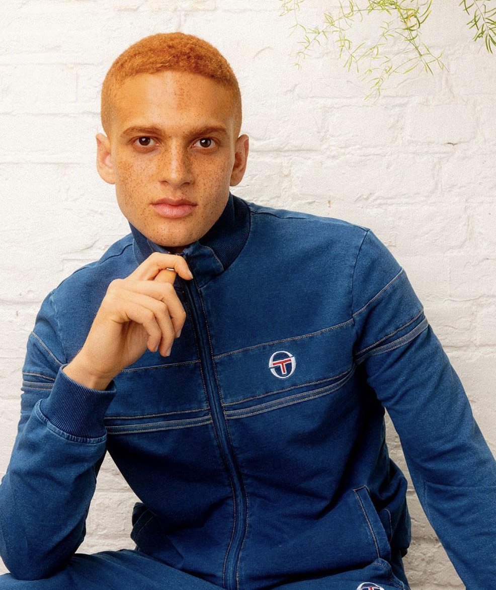 SIZE XL ONLY-SERGIO TACCHINI "Damarindo" Tracktop- MID DENIM
