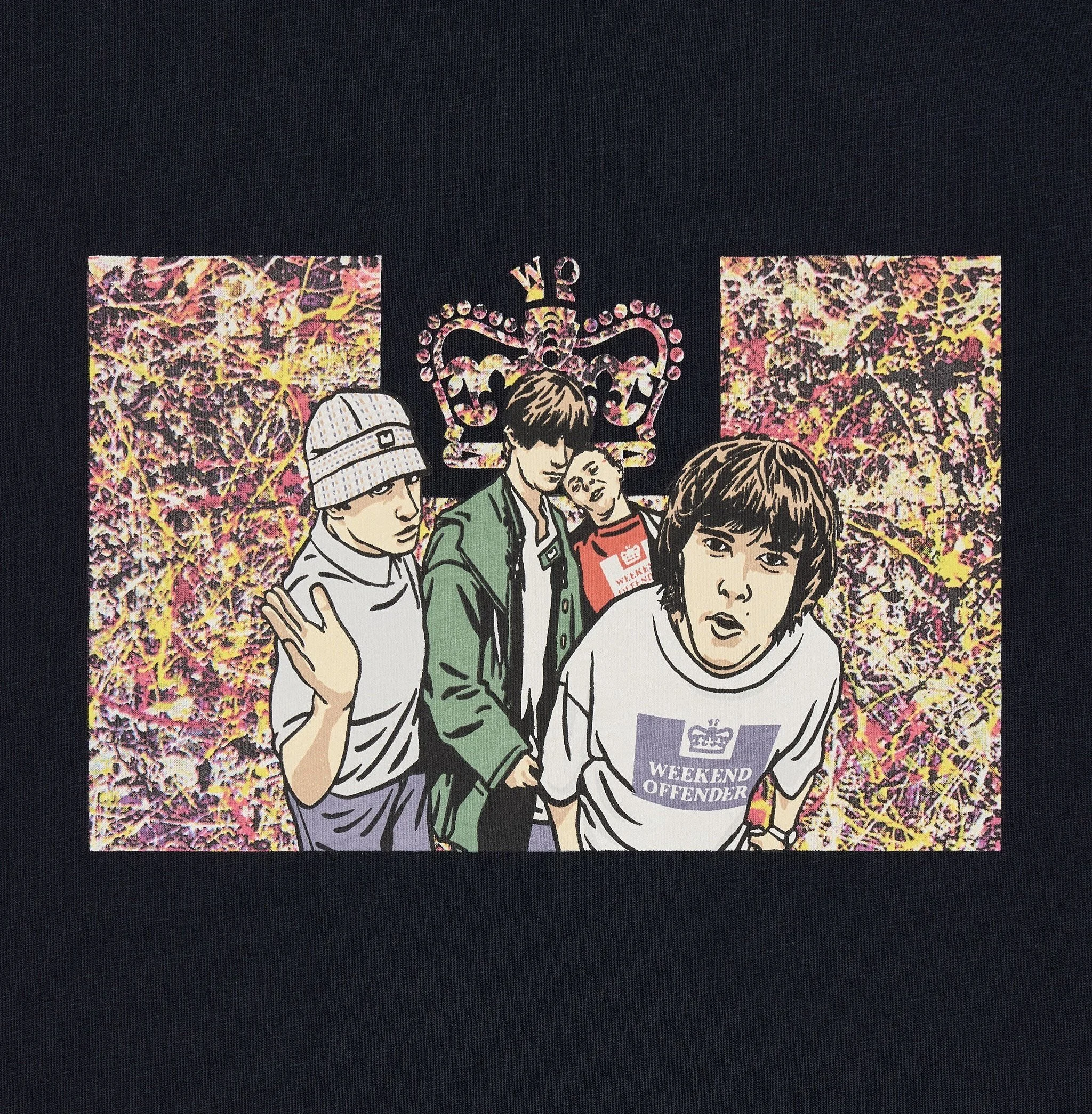 WEEKEND OFFENDER "Adored" Graphic Tee- NAVY