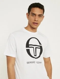SERGIO TACCHINI Crew Neck Logo Tee- WHITE