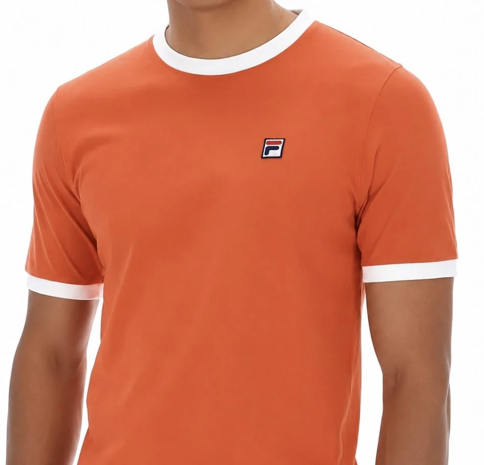 FILA VINTAGE “Marconi” Ringer Tee- BURNT ORANGE