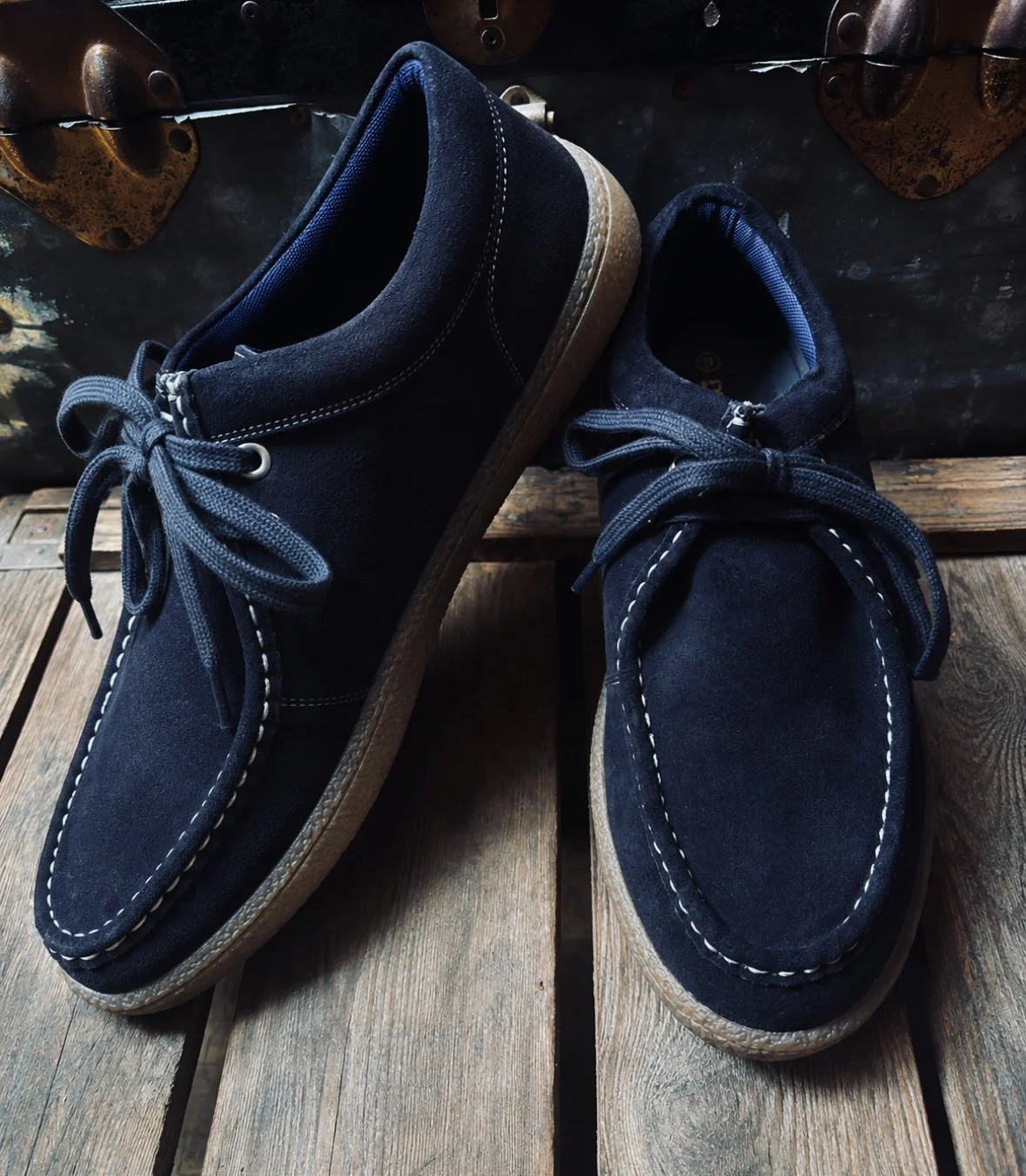 "Sally Cinnamon" Suede Pastie Shoe- NAVY