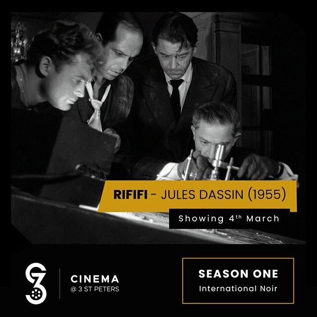 After making such American noir classics as The Naked City and Brute Force, blacklisted director Jules Dassin went to Paris and embarked on a tale of four ex-cons who hatch one last glorious robbery in the City of Light.⁠
⁠
Join us next Wednesday for