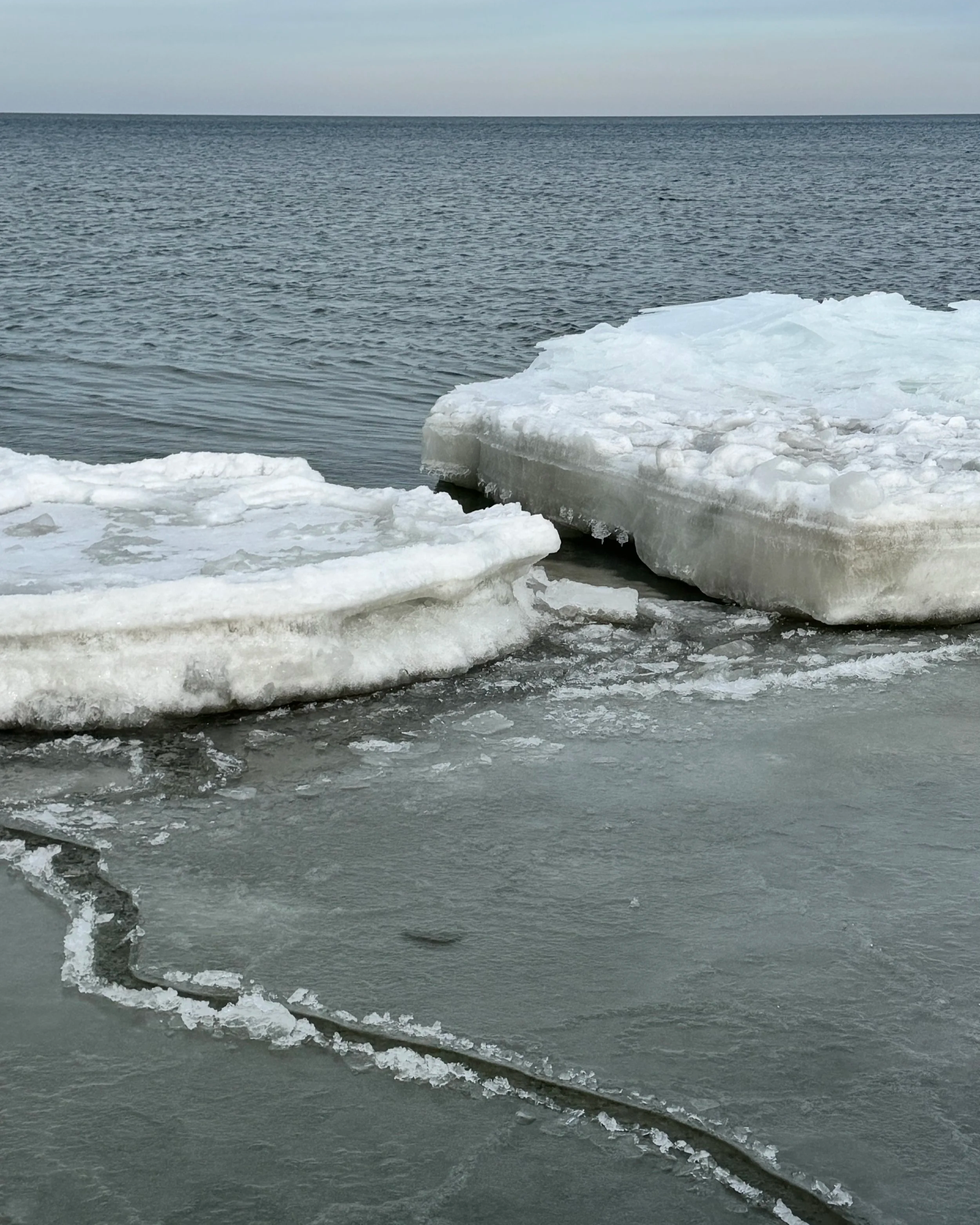 Two floes of ice