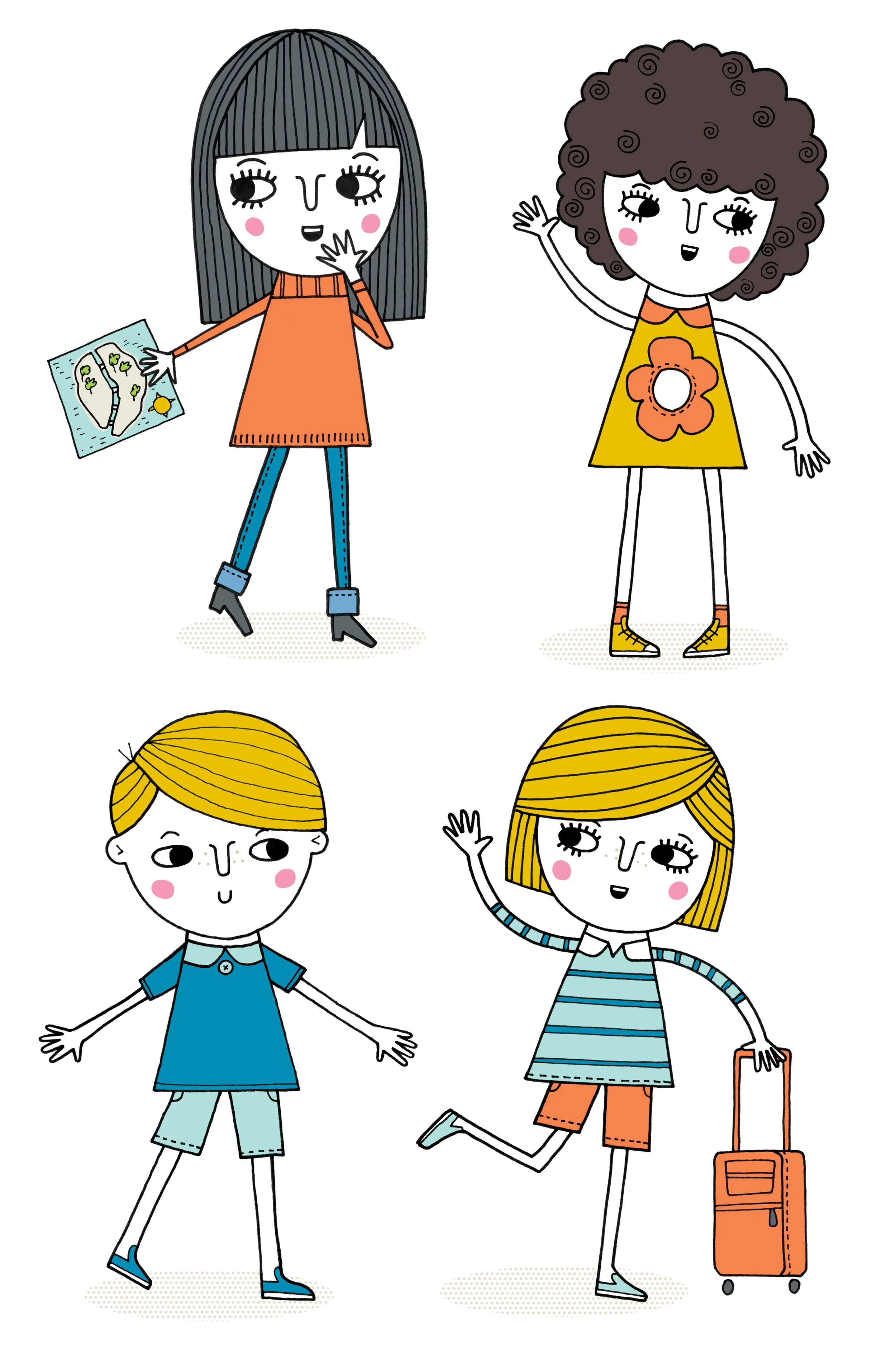 The kids go travelling