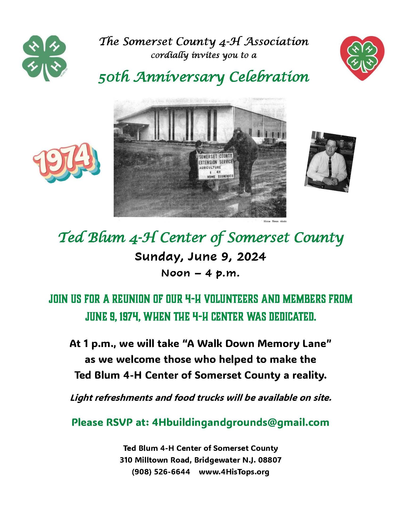 Ted Blum 4-H Center 50th Anniversary Celebration