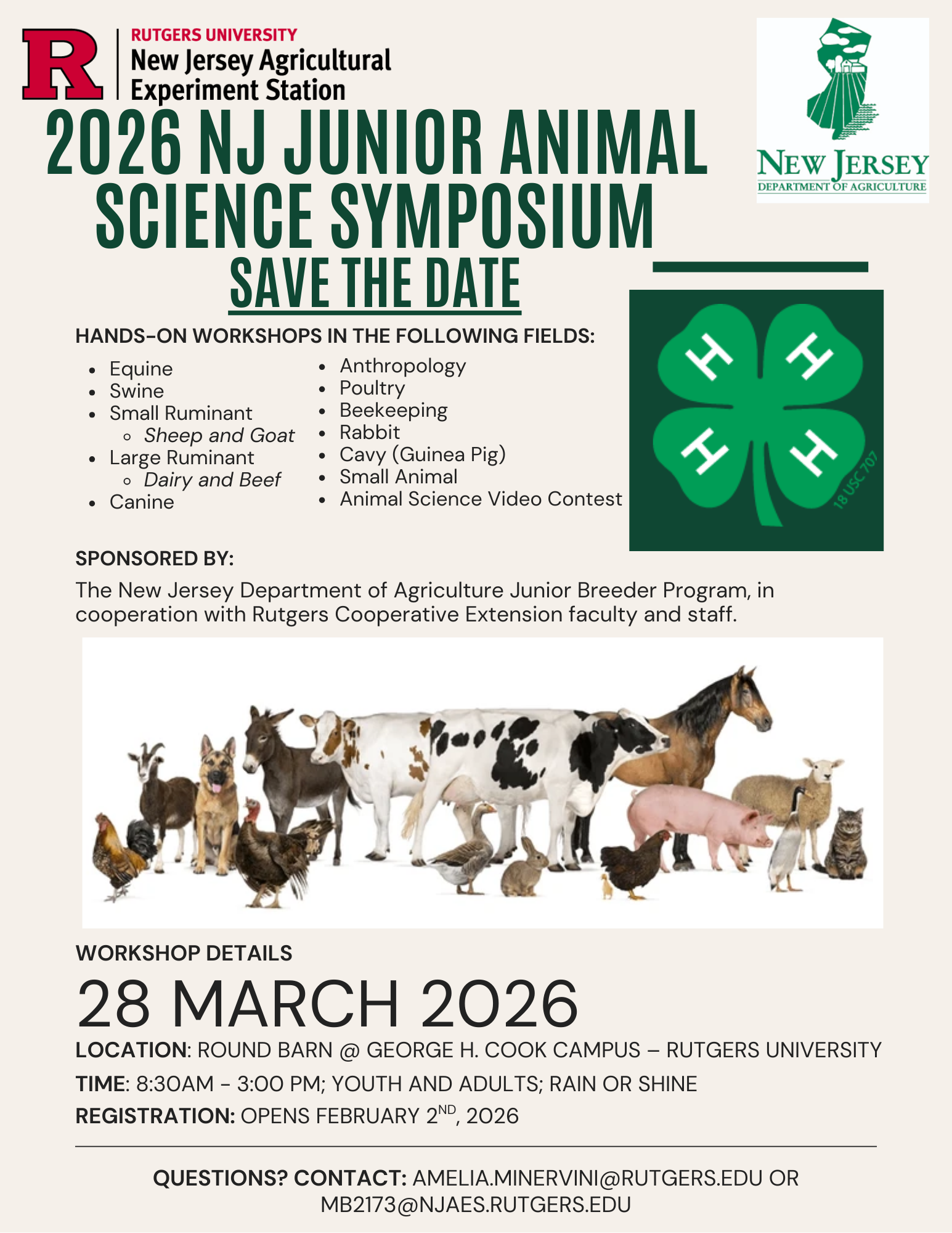 2026 NJ Junior Animal Science Symposium