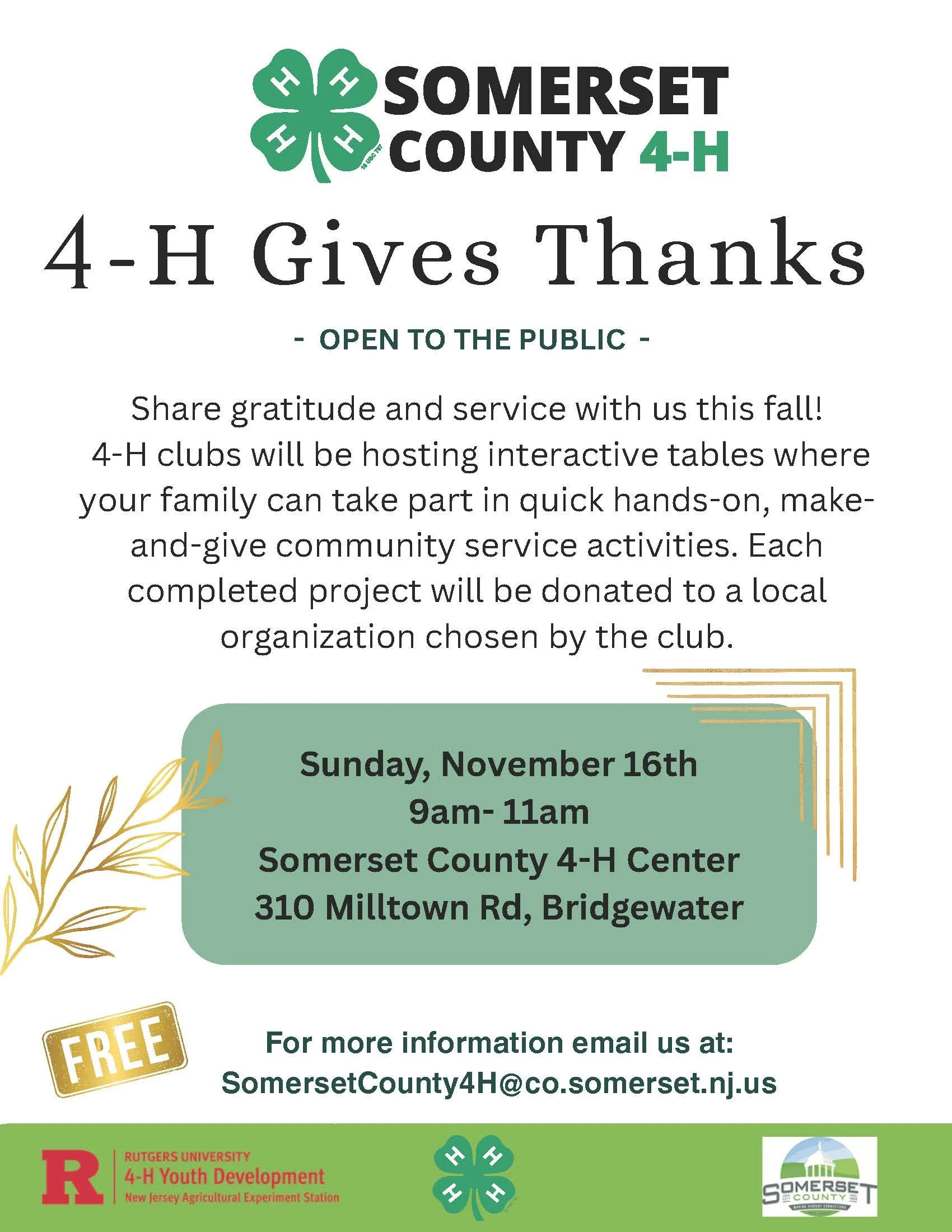 4-H Gives Thanks
