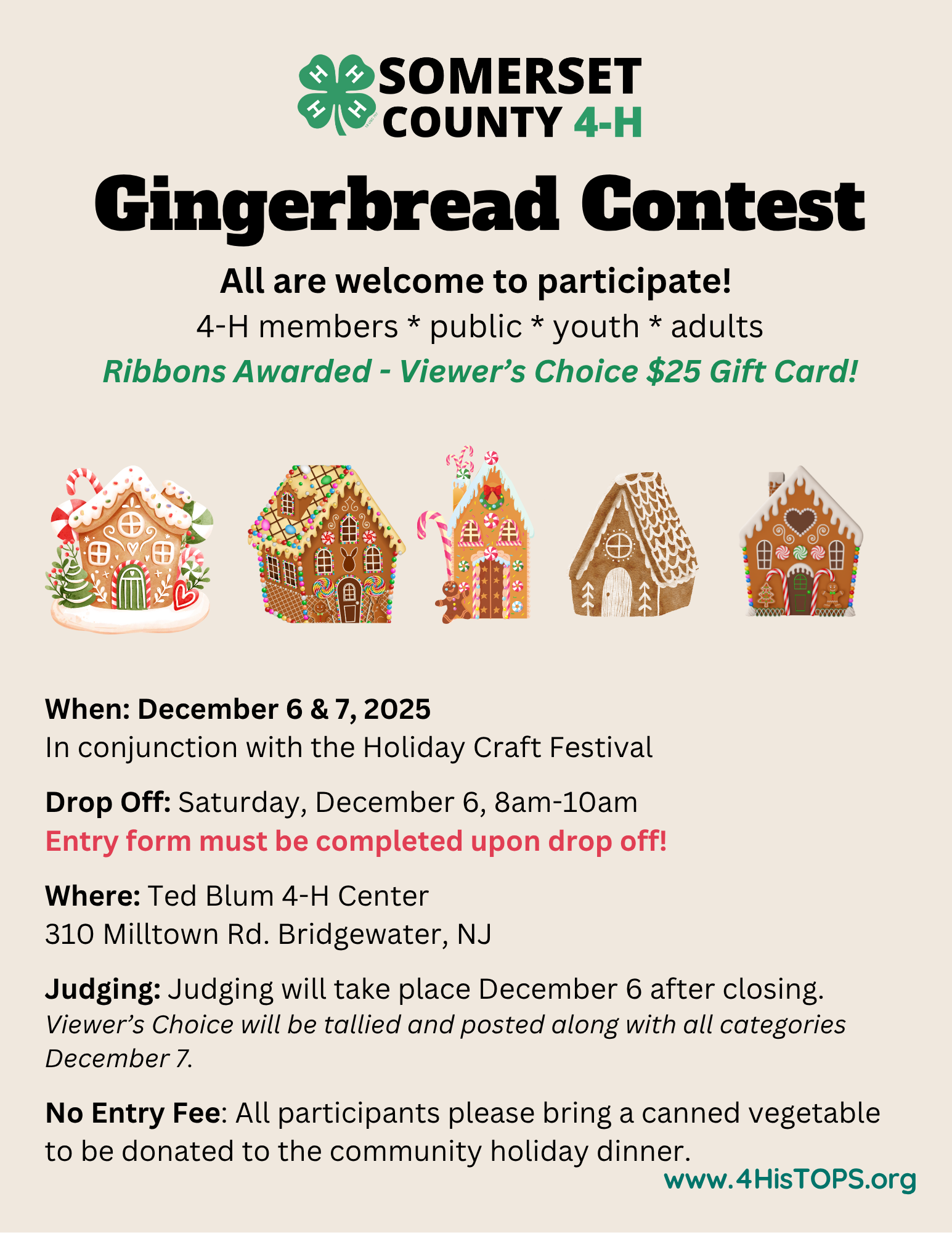 Somerset County 4-H Association Gingerbread Contest