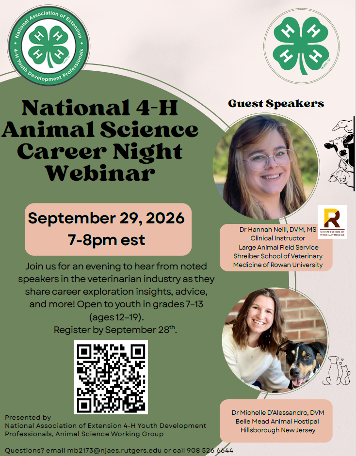 National 4-H Animal Science Career Night Webinar