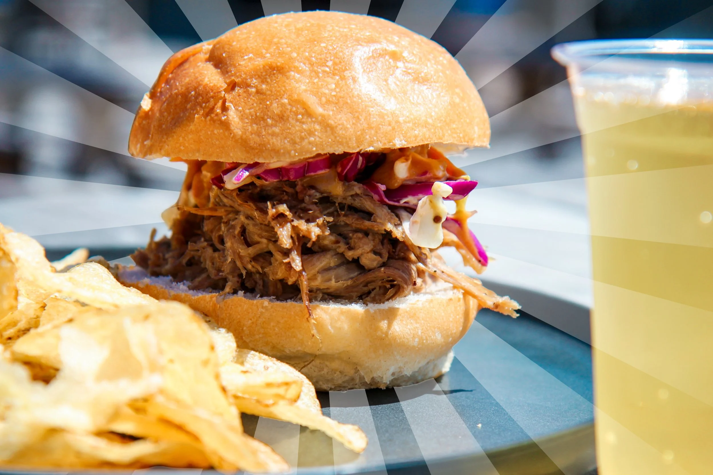 Here&rsquo;s your reminder: we are back open to the public this Friday evening for Mother Fire Friday, starting at 5 pm. Our outside bar will be serving up delicious options, including this pulled pork sandwich. Whether you&rsquo;d prefer to make a r