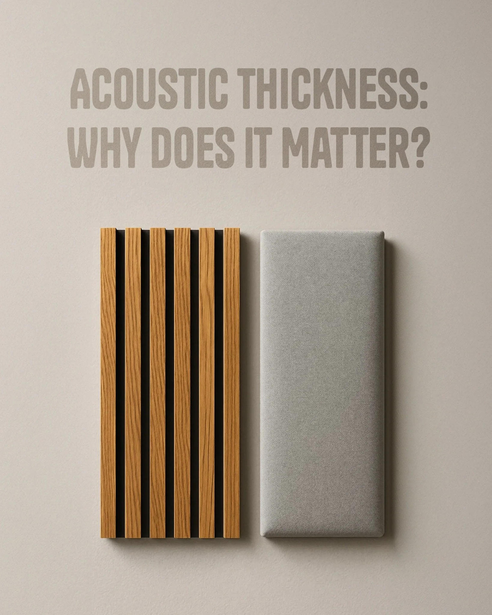 The word acoustic gets thrown onto just about everything these days: slat panels, foams, and decorative wall features. 

But here&rsquo;s the truth: performance comes from physics, not marketing. If you want real results, two factors matter most, thi