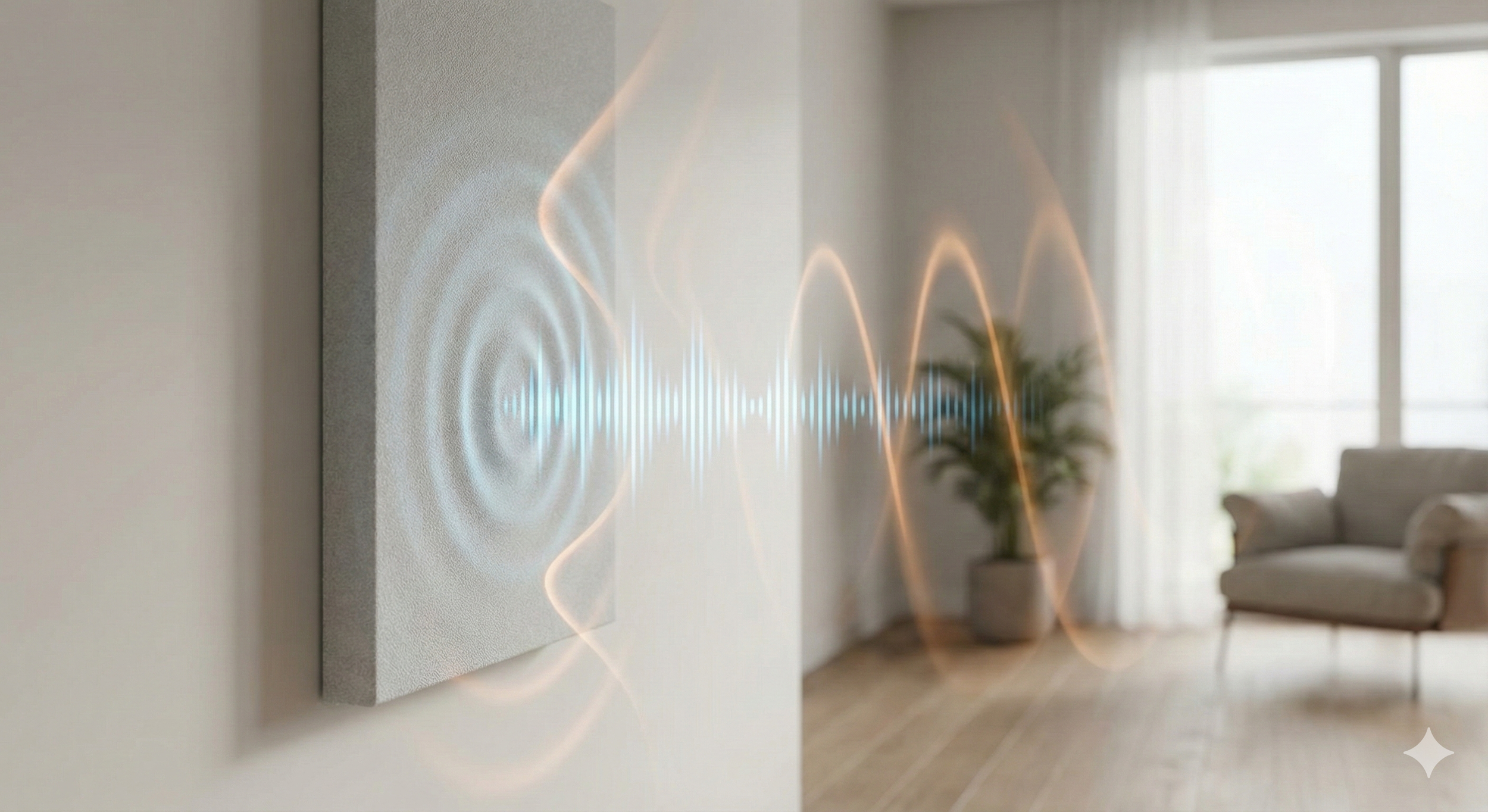 Aborption Panels on Residential Wall Taking High and Low Frequencies