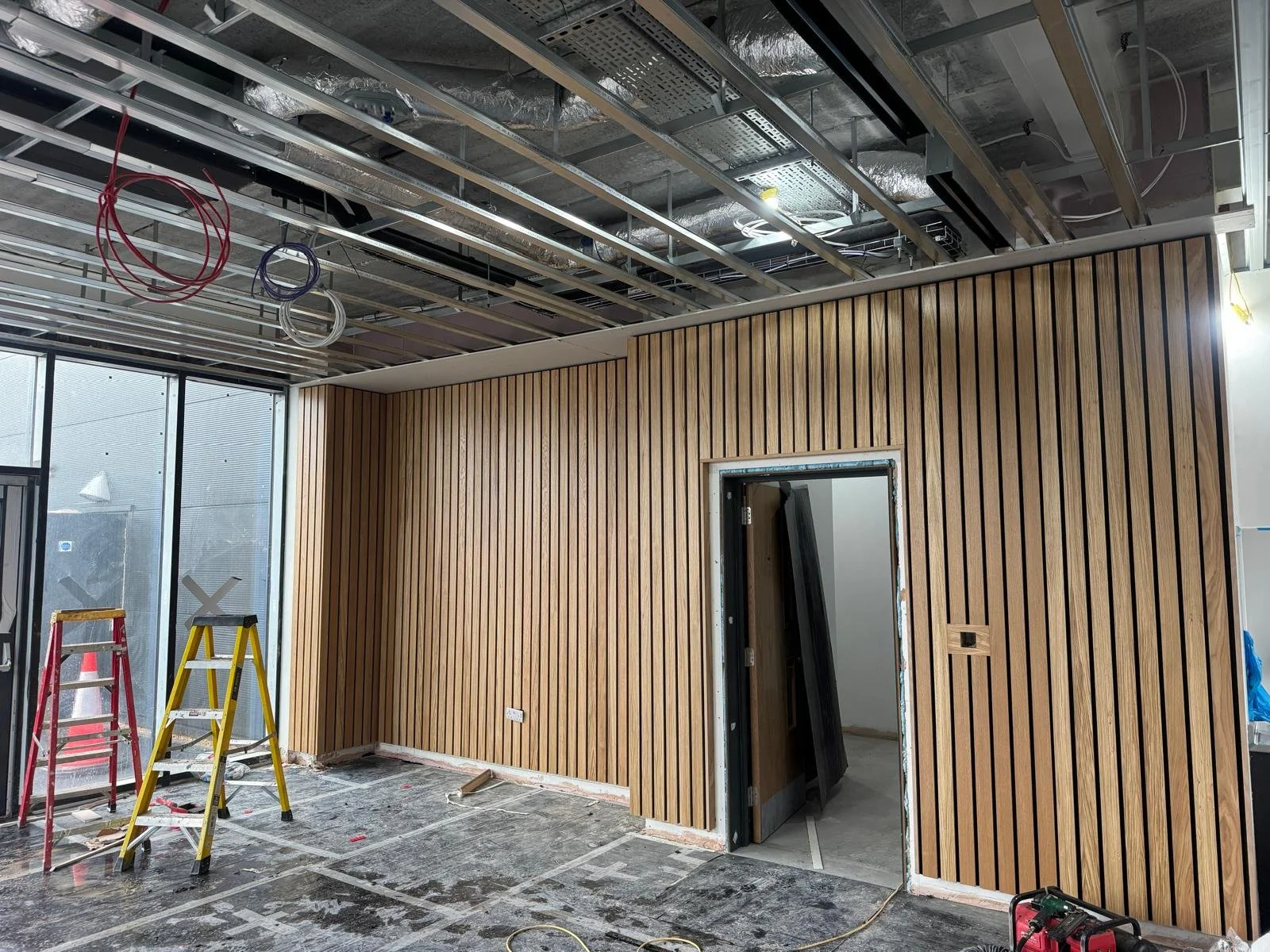 Acoustic Slat Panel Installation for Solent Airport