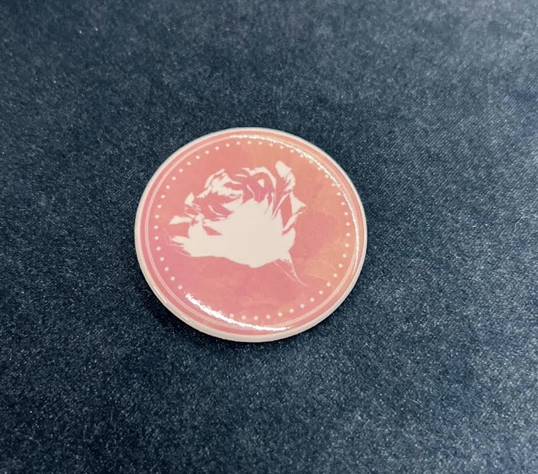 Bella Rosa Pink Pin Button