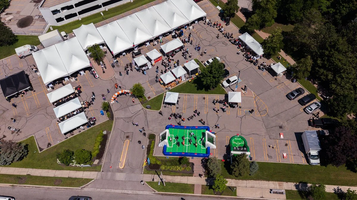 Aerial View of 2000 Guest BBQ