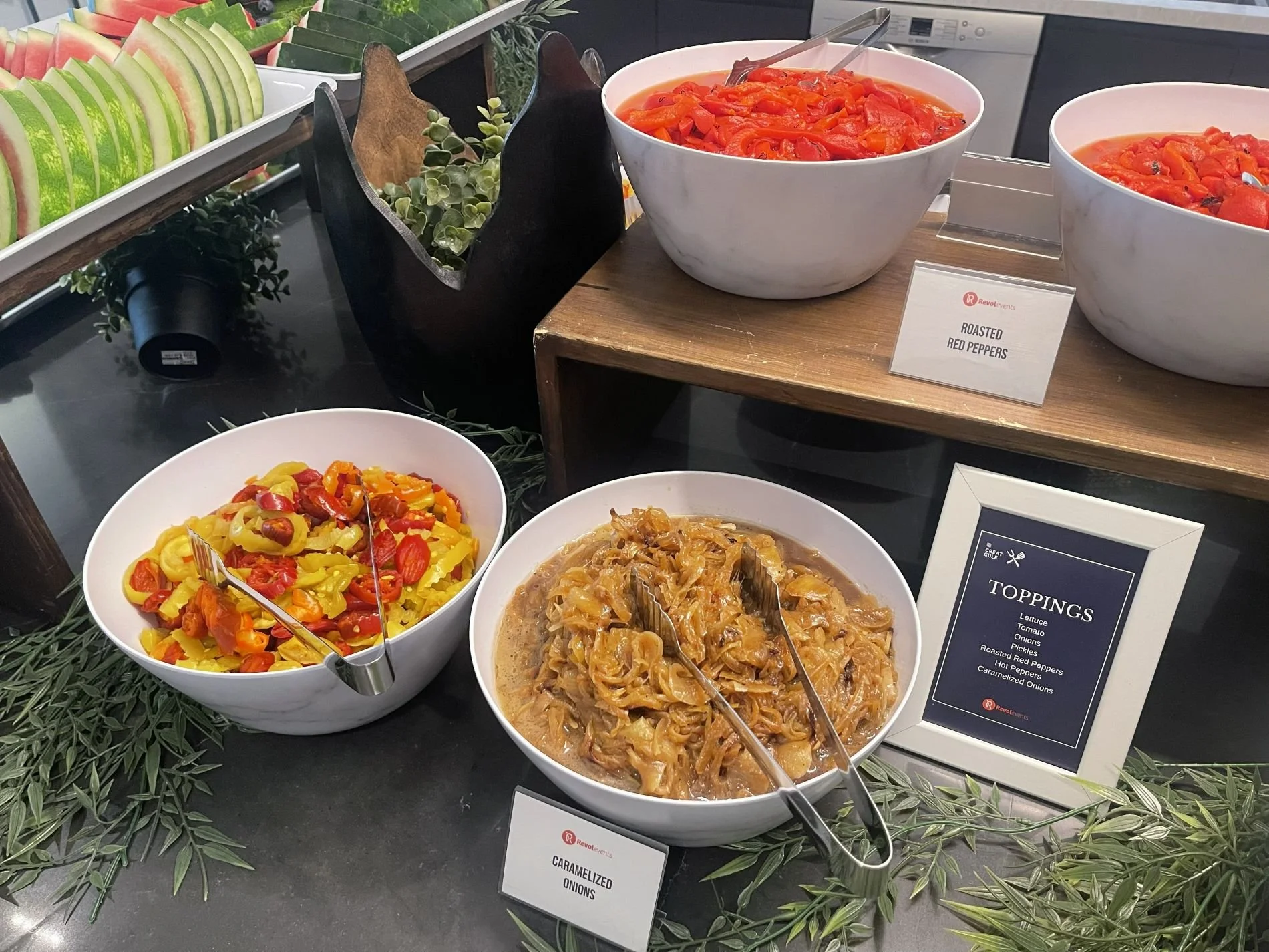 Condiments & Toppings Station