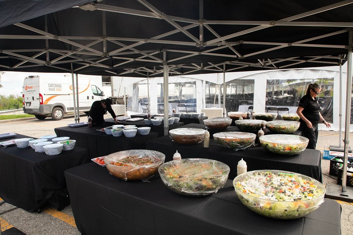 Buffet Salads keeping cool