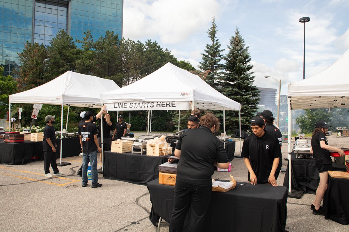 Revol Staff Setting Up 