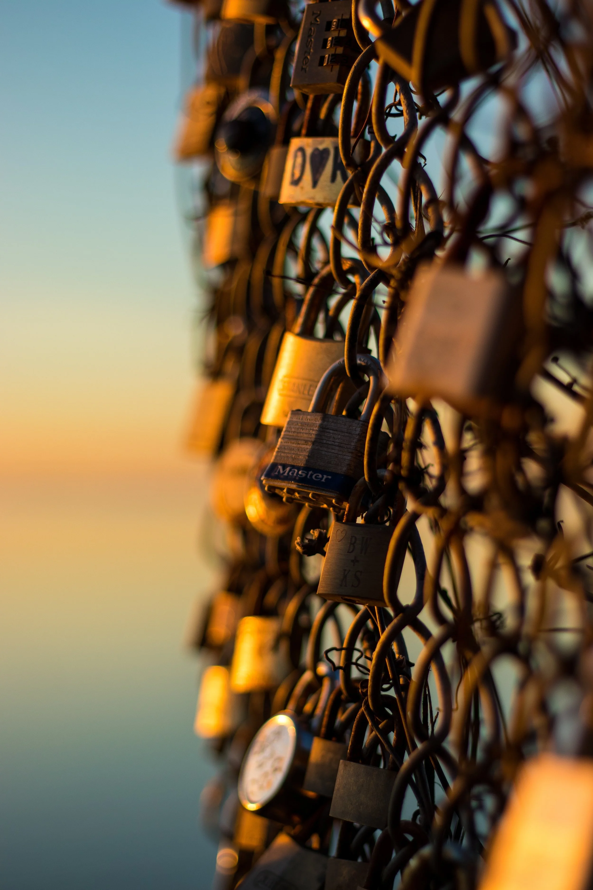 locks on a fence