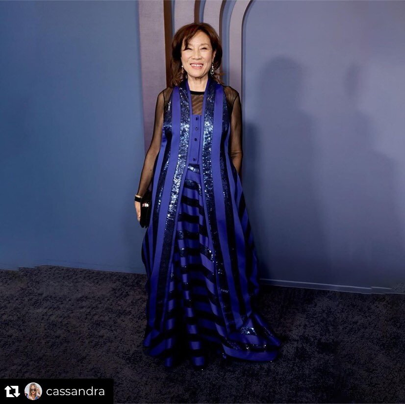 Thank you @cassandra and @janetyangofficial for this wonderful collaboration!

Sustainably Styled Academy President @janetyangofficial for the Governors Awards last week! 💙

This look was an extra special collaboration featuring a set from @gregoryj