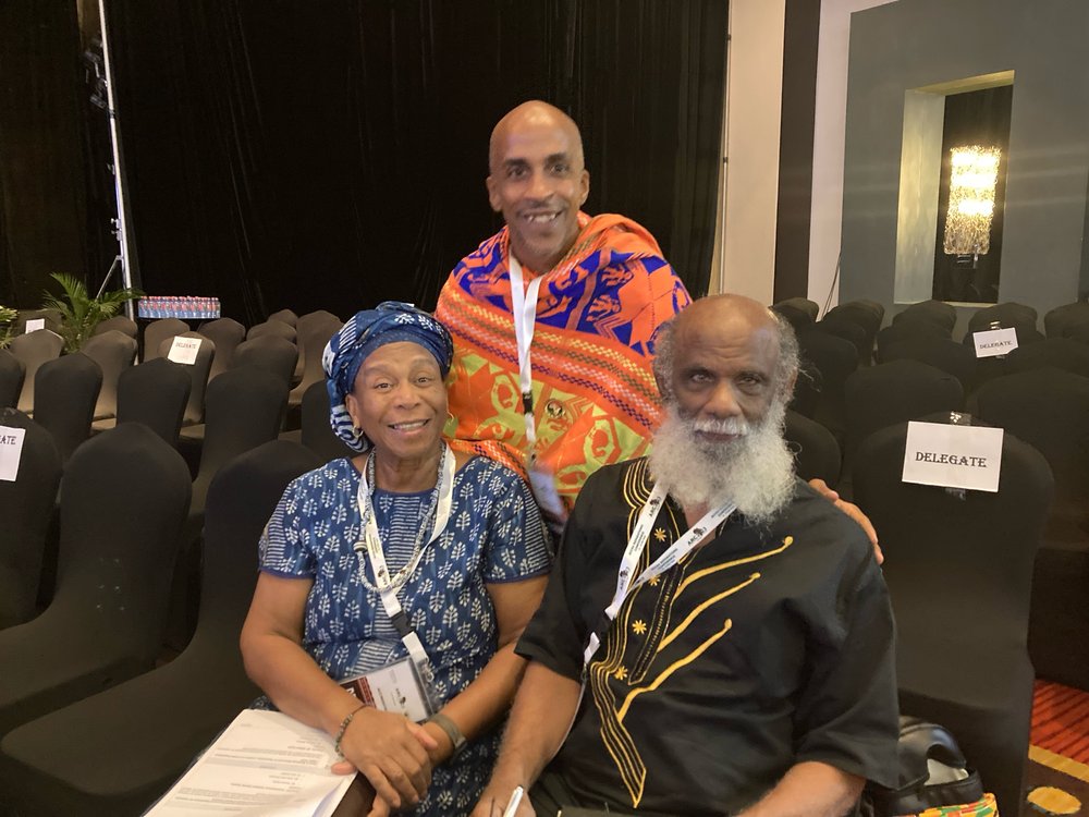 With Dr. Khafra and Asha Kambon of the Trinidad &amp; Tobago Emancipation Support Committee