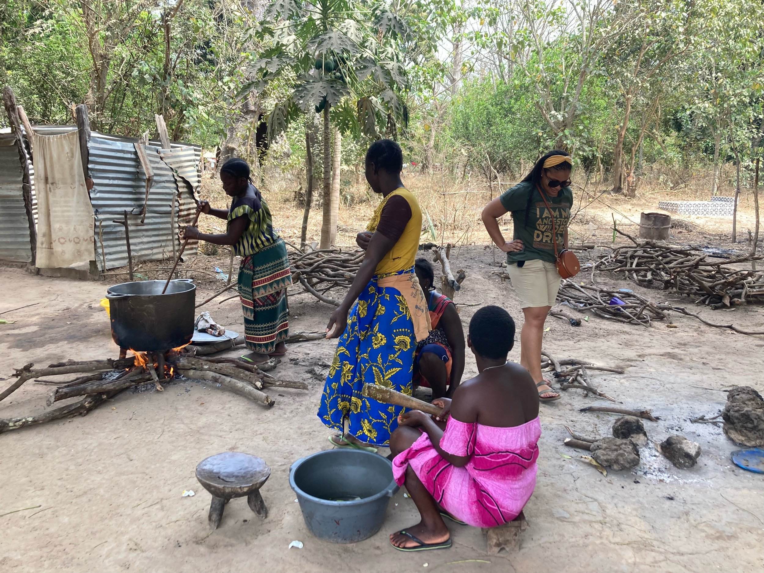 The women keep cooking