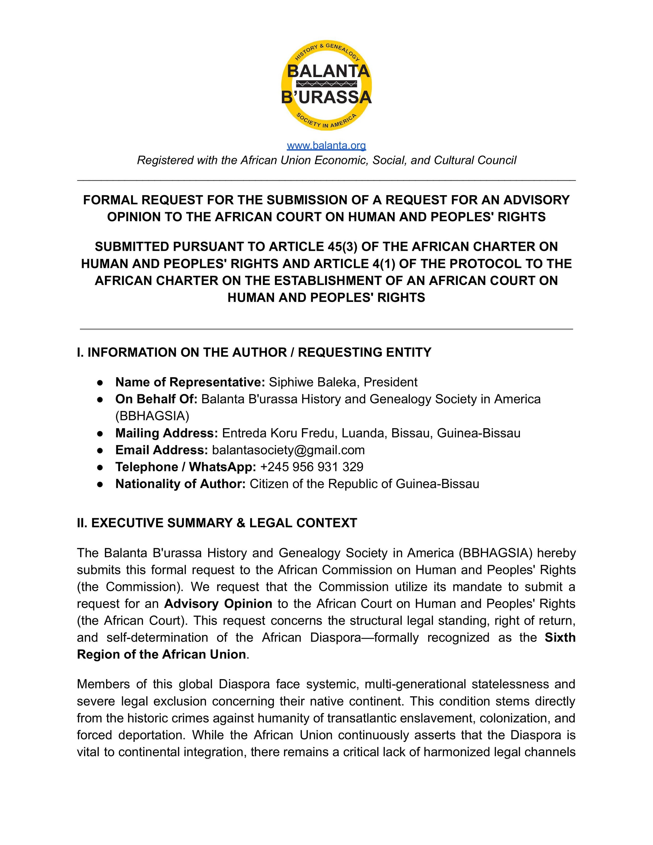 FORMAL REQUEST FOR THE SUBMISSION OF A REQUEST FOR AN ADVISORY OPINION TO THE AFRICAN COURT ON HUMAN AND PEOPLES' RIGHTS-images-0.jpg