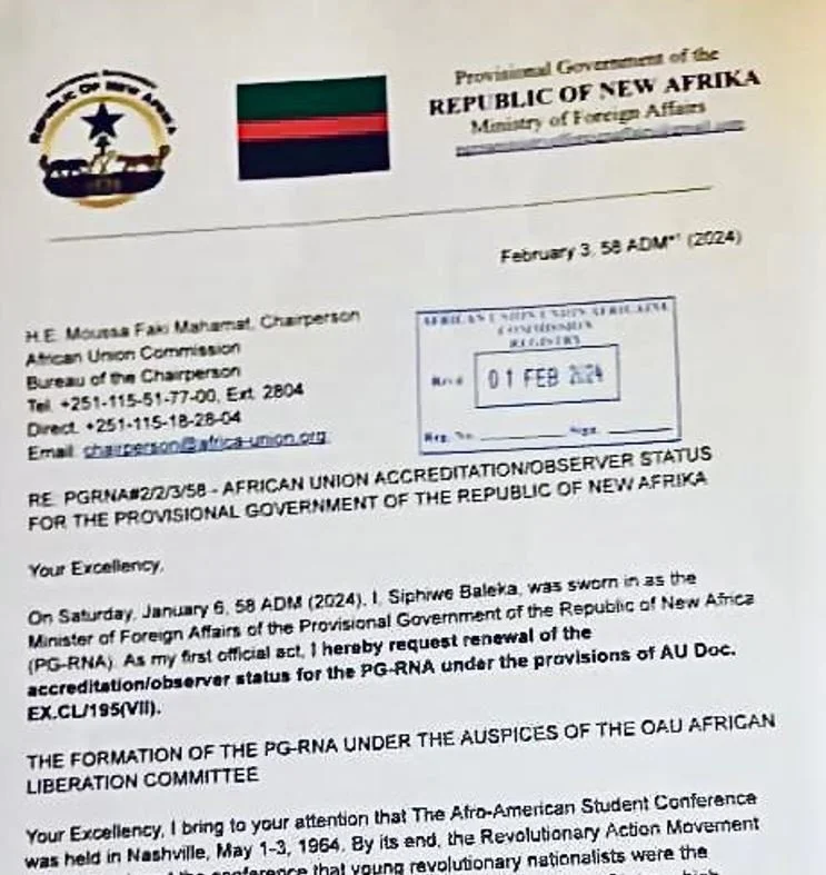 The Interim Provisional Government of the Republic of New Afrika ...