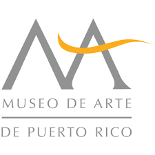 Logo of Museo de Arte de Puerto Rico featuring stylized gray letters 'A' with an orange swoosh curving above.