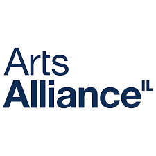 Arts Alliance IL logo with text 'Arts Alliance IL' in dark blue