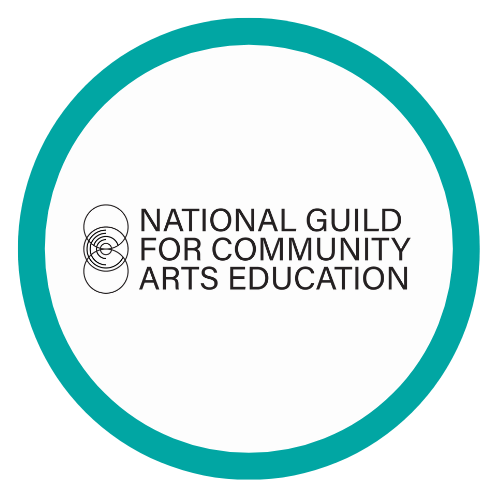 Logo of the National Guild for Community Arts Education, featuring concentric circles and text.