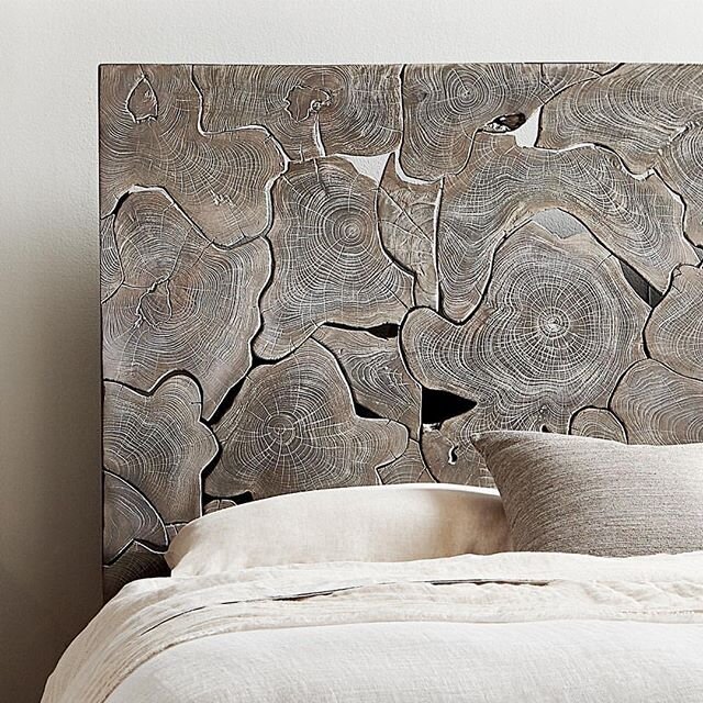 Look! It&rsquo;s a two-for-one....stunning headboard that looks like a beautiful piece of art.  Nice work @Bernhardt!