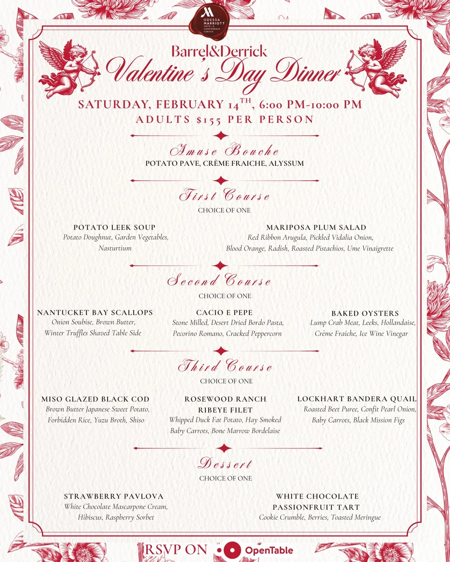 Celebrate Valentine&rsquo;s Day with your loved one at Barrel &amp; Derrick for a romantic evening from 6 PM to 10 PM. Curated by our acclaimed Executive Chef Rakeem, indulge in an exquisite three-course dinner designed to rekindle romance and create