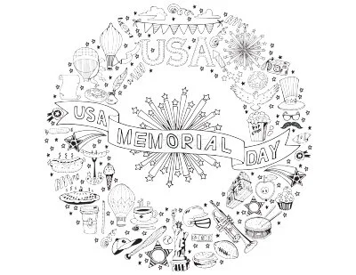 memorial day coloring pages senior living media