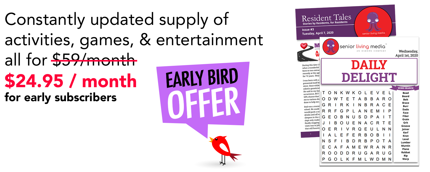 Senior Living Media Activity Assistant — senior living media