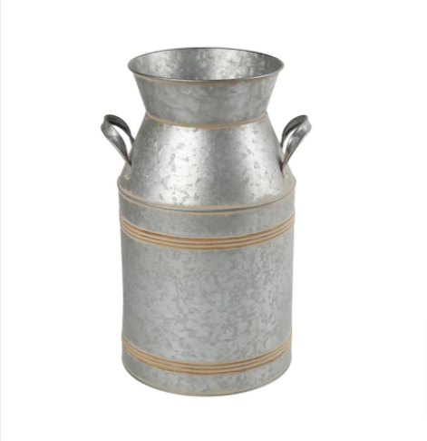 Galvanized Metal Milk Jug