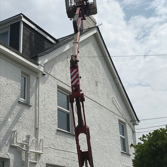 House and gutter clean made easy with our cherry picker give us a call for a quote