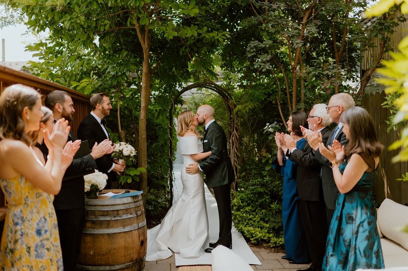 i&rsquo;m a firm believer in doing whatever the heck you want on your wedding day and that&rsquo;s exactly what Brady + Josh did! They had two ceremonies on their wedding day. One with their closest friends and family in their backyard, and the other