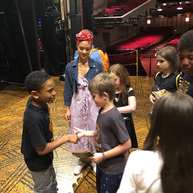 Performer/ Artist Challenge Day 9: my students were so thrilled to meet @syndeewinters and other members of the cast of @thelionking As much as I love performing, most of my most treasured moments have some from teaching.