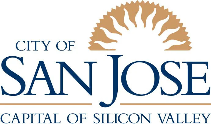 City of San José Logo in blue text with a rising sun above.