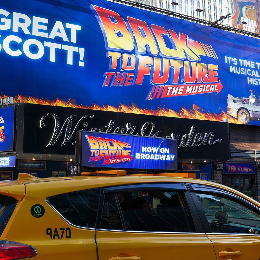 🚖✨Time-traveling in style this #ThrowbackThursday with Firefly Taxis and Back to the Future: The Musical! 🎶🔙 

#OOH #oohadvertising #vehicleadvertising