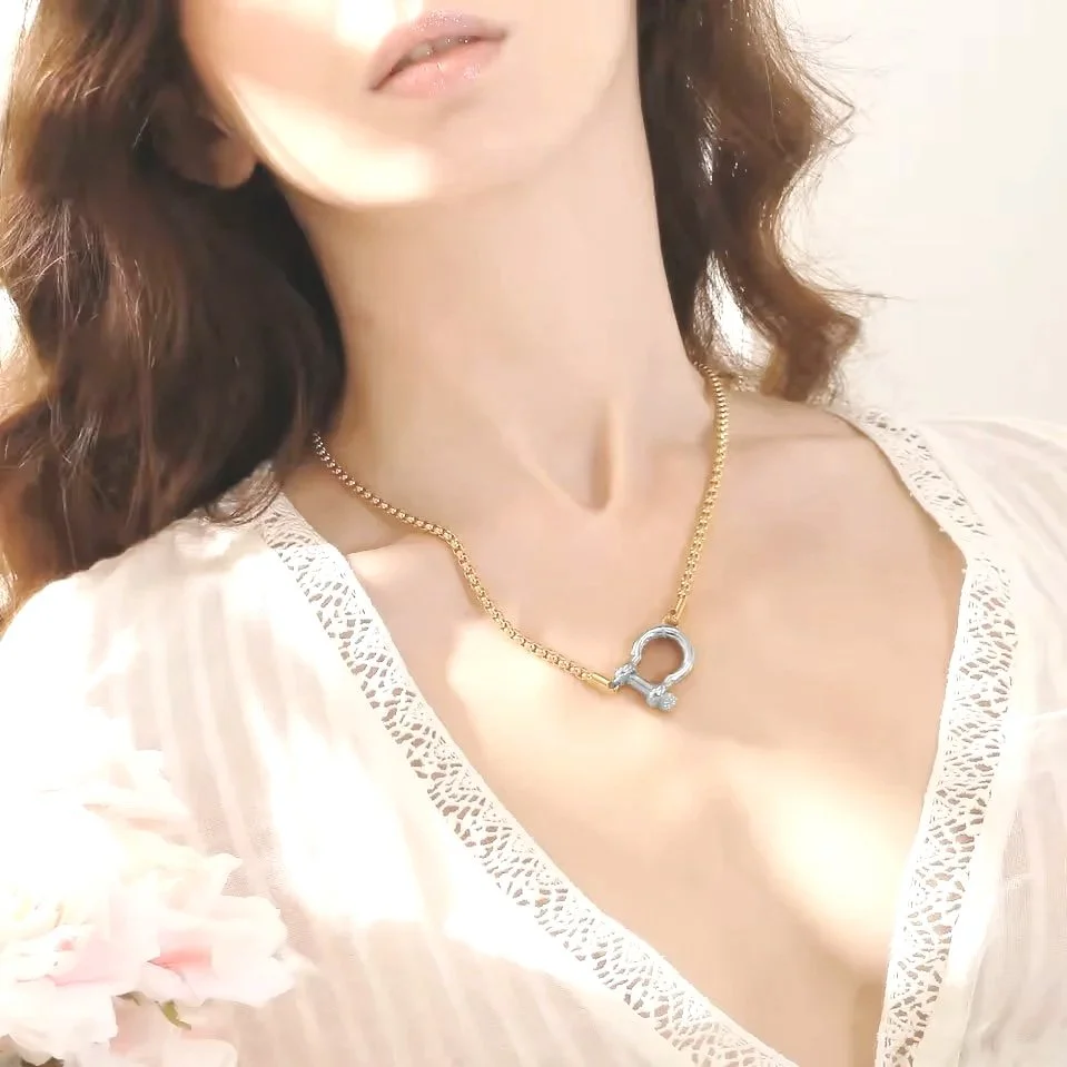 Stainless Steel Bit Necklace Enise Equestrian Collection