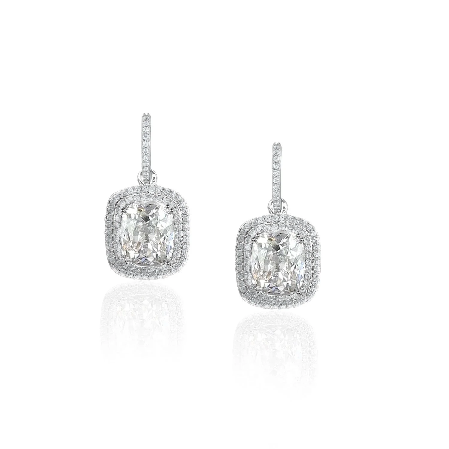 Cushion-Cut Pavé Halo Drop Earrings – Rhodium-Plated Stainless Steel.jpg