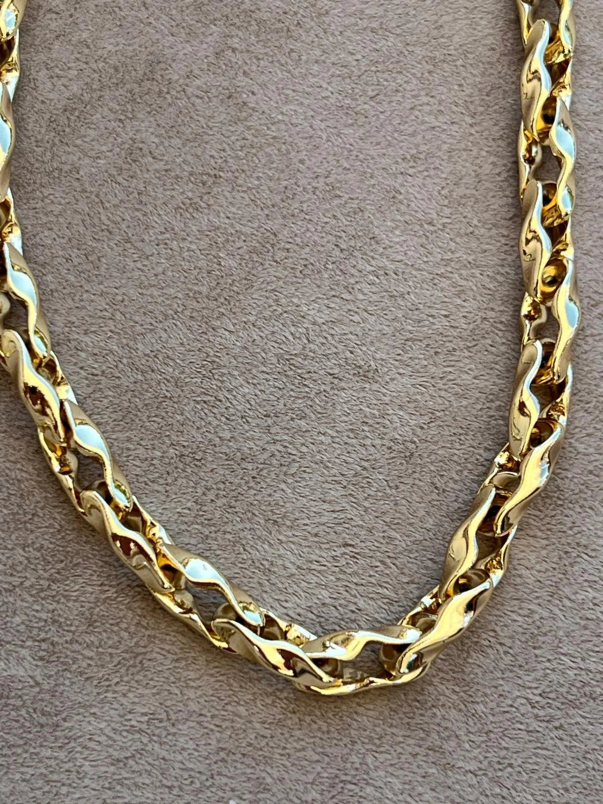 Helix Necklace – Gold Plated Stainless Steel Modern Spiral Chain